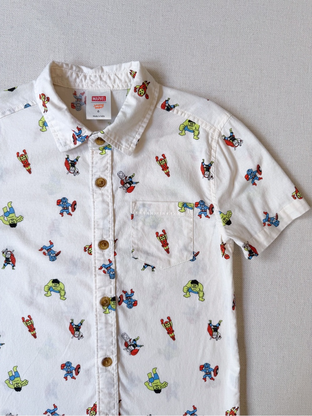 Marvel AOP Short Sleeve Button Shirt 100% Cotton 6
